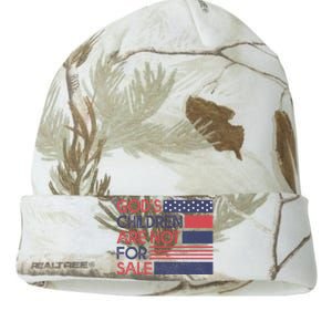 Gods Children Are Not For Sale Patriotic Flag Kati Licensed 12" Camo Beanie