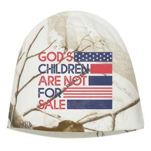 Gods Children Are Not For Sale Patriotic Flag Kati - Camo Knit Beanie