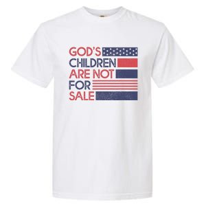 Gods Children Are Not For Sale Patriotic Flag Garment-Dyed Heavyweight T-Shirt