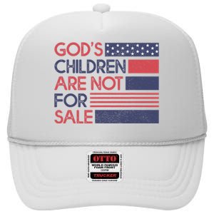 Gods Children Are Not For Sale Patriotic Flag High Crown Mesh Back Trucker Hat