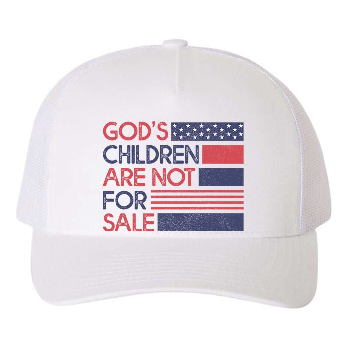 Gods Children Are Not For Sale Patriotic Flag Yupoong Adult 5-Panel Trucker Hat