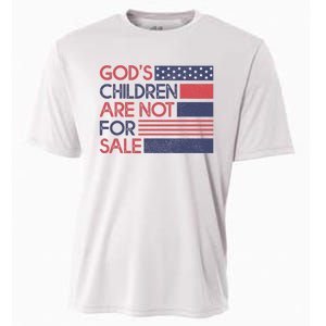 Gods Children Are Not For Sale Patriotic Flag Cooling Performance Crew T-Shirt