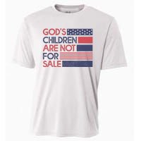 Gods Children Are Not For Sale Patriotic Flag Cooling Performance Crew T-Shirt