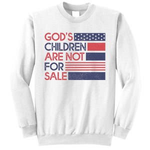 Gods Children Are Not For Sale Patriotic Flag Sweatshirt