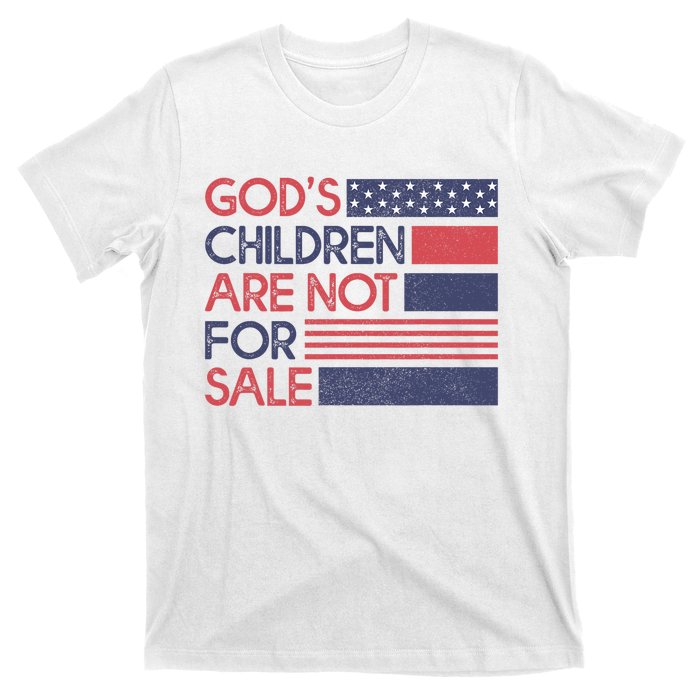 Gods Children Are Not For Sale Patriotic Flag T-Shirt