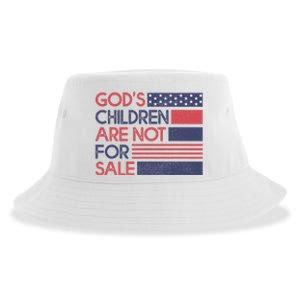 Gods Children Are Not For Sale Patriotic Flag Sustainable Bucket Hat