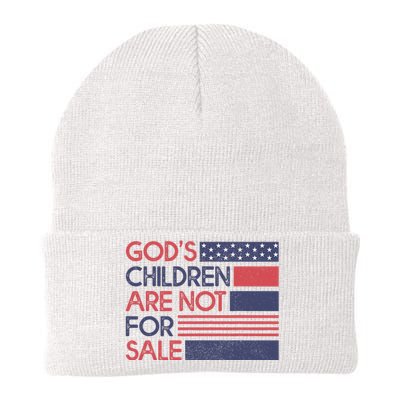 Gods Children Are Not For Sale Patriotic Flag Knit Cap Winter Beanie