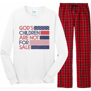 Gods Children Are Not For Sale Patriotic Flag Long Sleeve Pajama Set