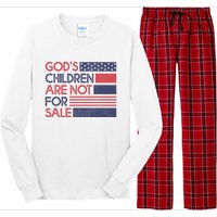 Gods Children Are Not For Sale Patriotic Flag Long Sleeve Pajama Set