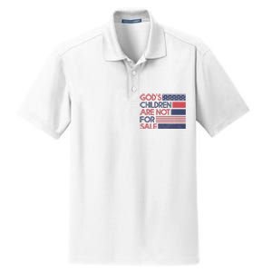 Gods Children Are Not For Sale Patriotic Flag Dry Zone Grid Polo