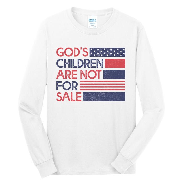 Gods Children Are Not For Sale Patriotic Flag Tall Long Sleeve T-Shirt