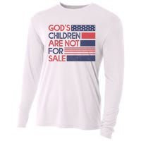 Gods Children Are Not For Sale Patriotic Flag Cooling Performance Long Sleeve Crew