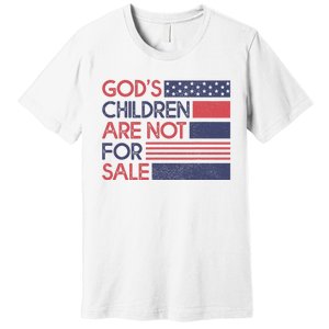 Gods Children Are Not For Sale Patriotic Flag Premium T-Shirt