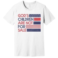 Gods Children Are Not For Sale Patriotic Flag Premium T-Shirt