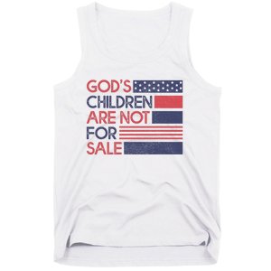 Gods Children Are Not For Sale Patriotic Flag Tank Top