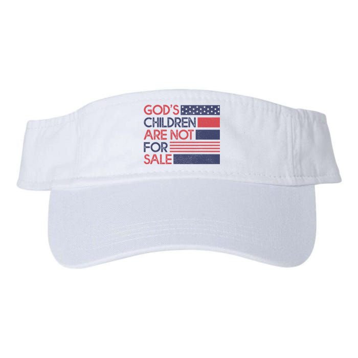 Gods Children Are Not For Sale Patriotic Flag Valucap Bio-Washed Visor