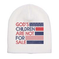 Gods Children Are Not For Sale Patriotic Flag Short Acrylic Beanie