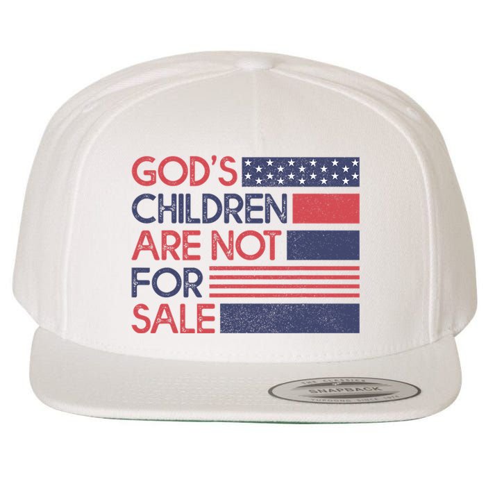 Gods Children Are Not For Sale Patriotic Flag Wool Snapback Cap