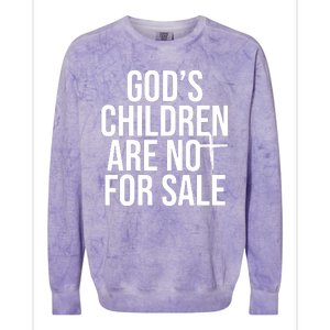 Gods Children Are Not For Sale Cross Colorblast Crewneck Sweatshirt