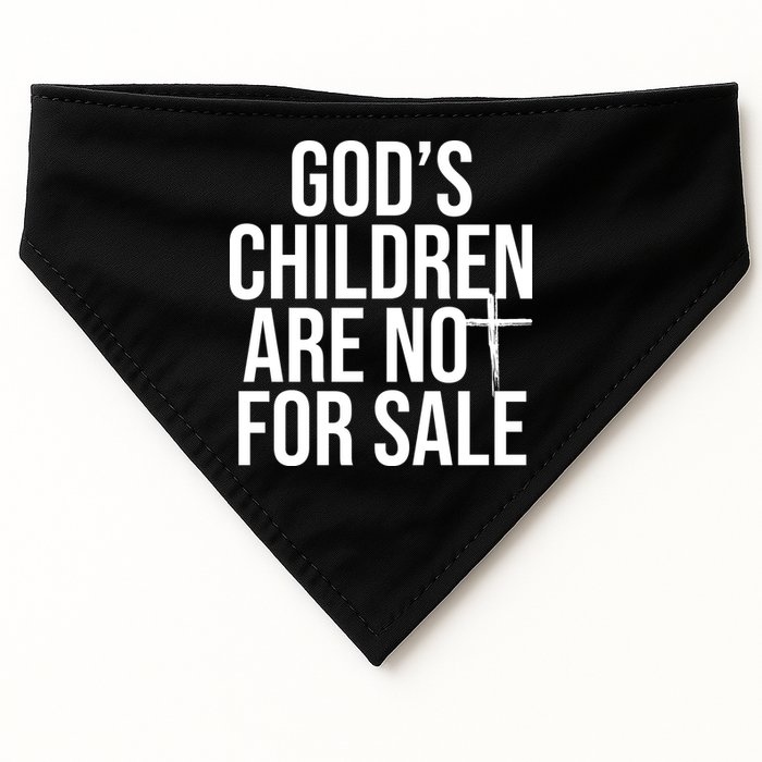 Gods Children Are Not For Sale Cross USA-Made Doggie Bandana