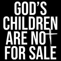 Gods Children Are Not For Sale Cross USA-Made Doggie Bandana