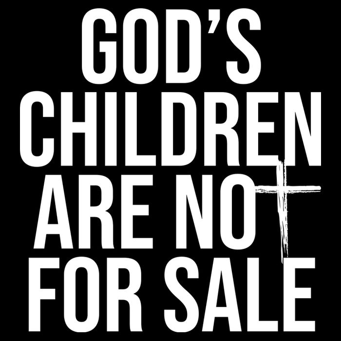 Gods Children Are Not For Sale Cross USA-Made Doggie Bandana