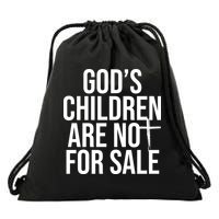 Gods Children Are Not For Sale Cross Drawstring Bag