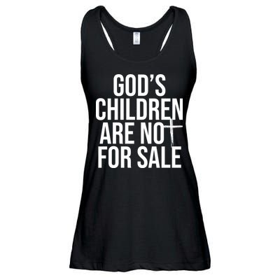 Gods Children Are Not For Sale Cross Ladies Essential Flowy Tank