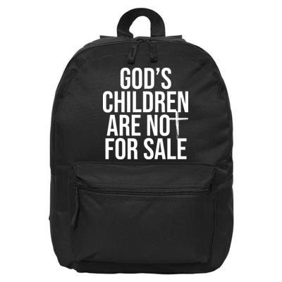 Gods Children Are Not For Sale Cross 16 in Basic Backpack