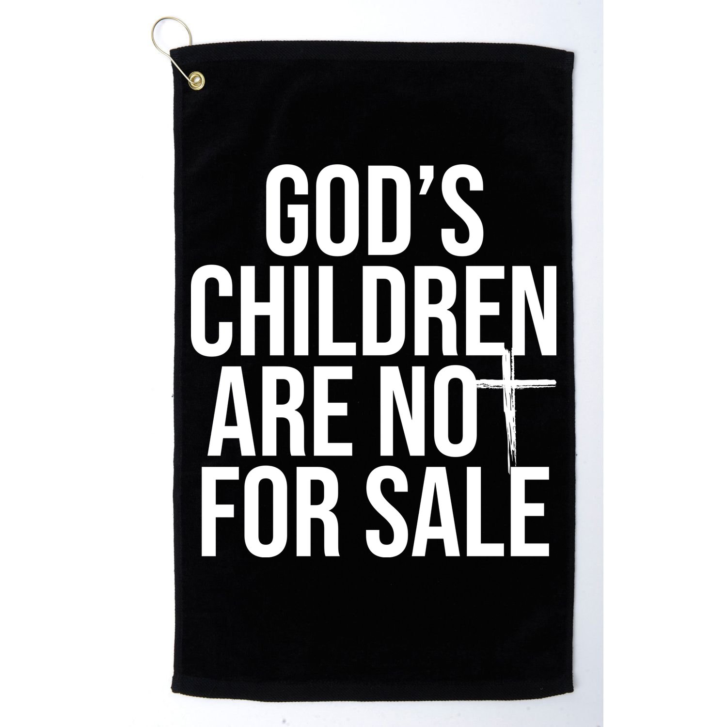 Gods Children Are Not For Sale Cross Golf Towel