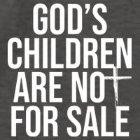 Gods Children Are Not For Sale Cross Vector Backpack
