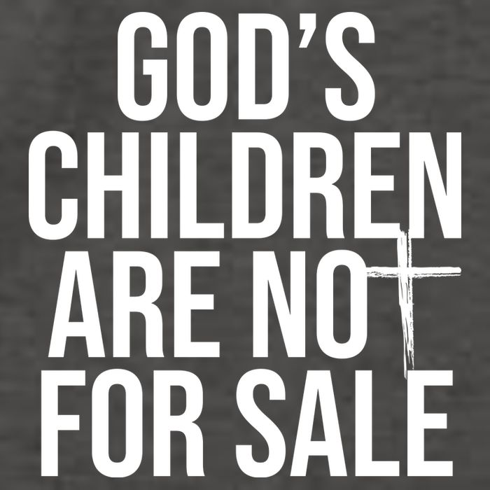 Gods Children Are Not For Sale Cross Vector Backpack