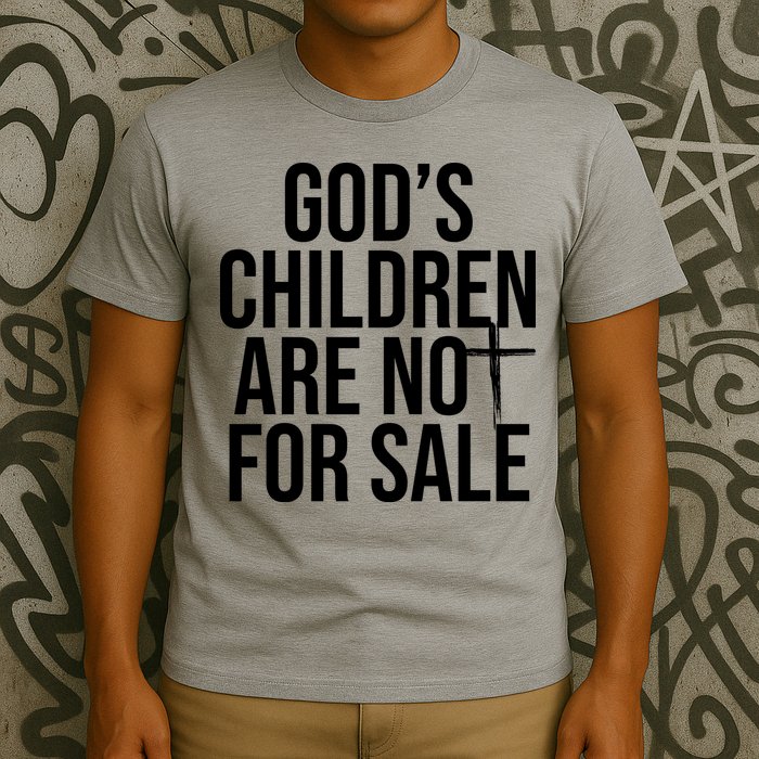 Gods Children Are Not For Sale Cross T-Shirt