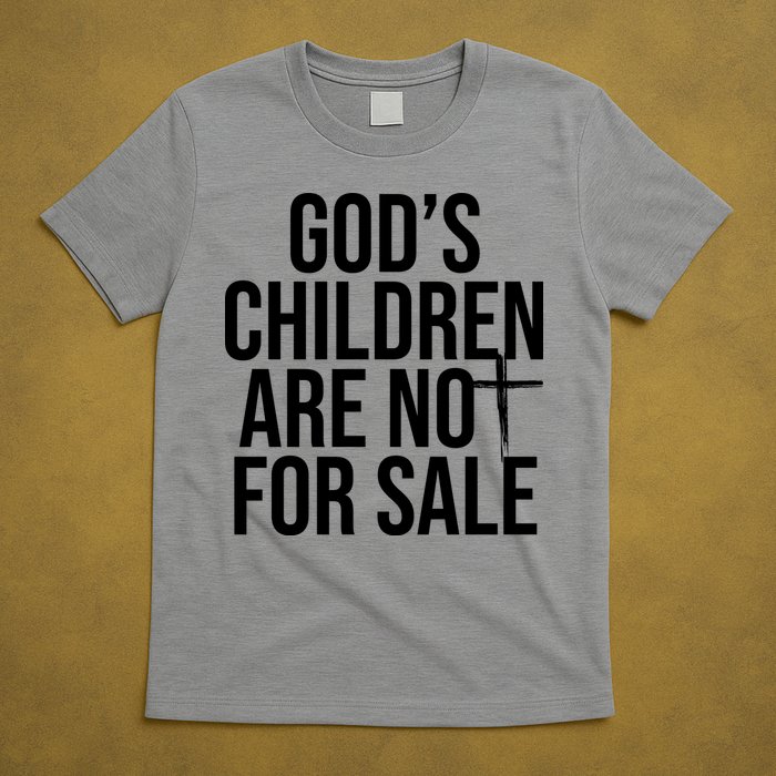 Gods Children Are Not For Sale Cross T-Shirt