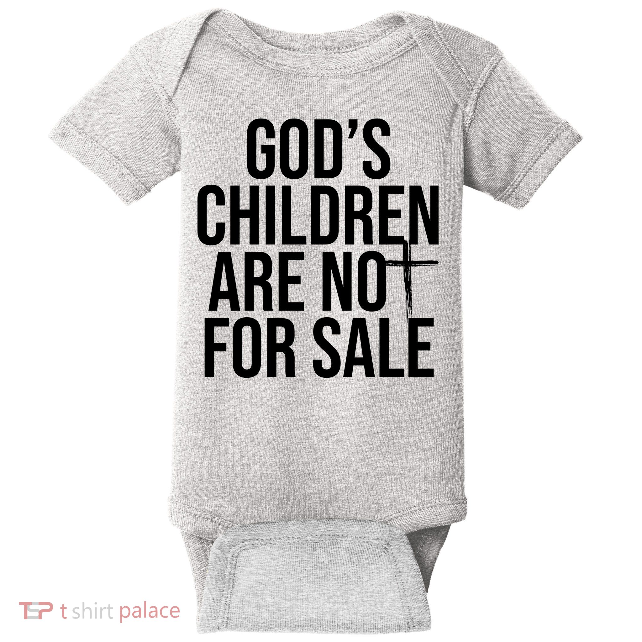 Gods Children Are Not For Sale Cross Baby Bodysuit