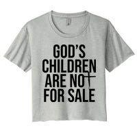 Gods Children Are Not For Sale Cross Women's Crop Top Tee
