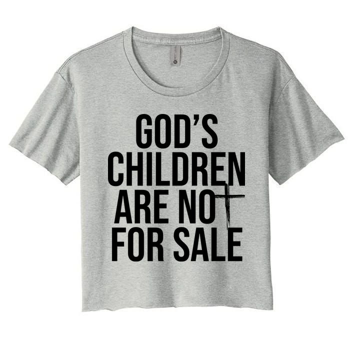 Gods Children Are Not For Sale Cross Women's Crop Top Tee