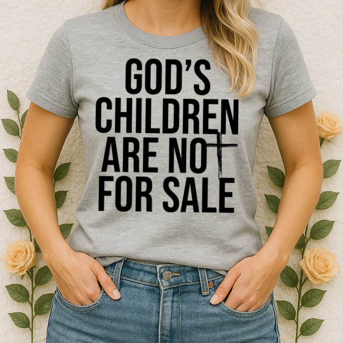 Gods Children Are Not For Sale Cross Womens T-Shirt