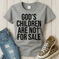 Gods Children Are Not For Sale Cross Womens T-Shirt