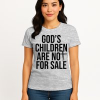 Gods Children Are Not For Sale Cross Womens T-Shirt