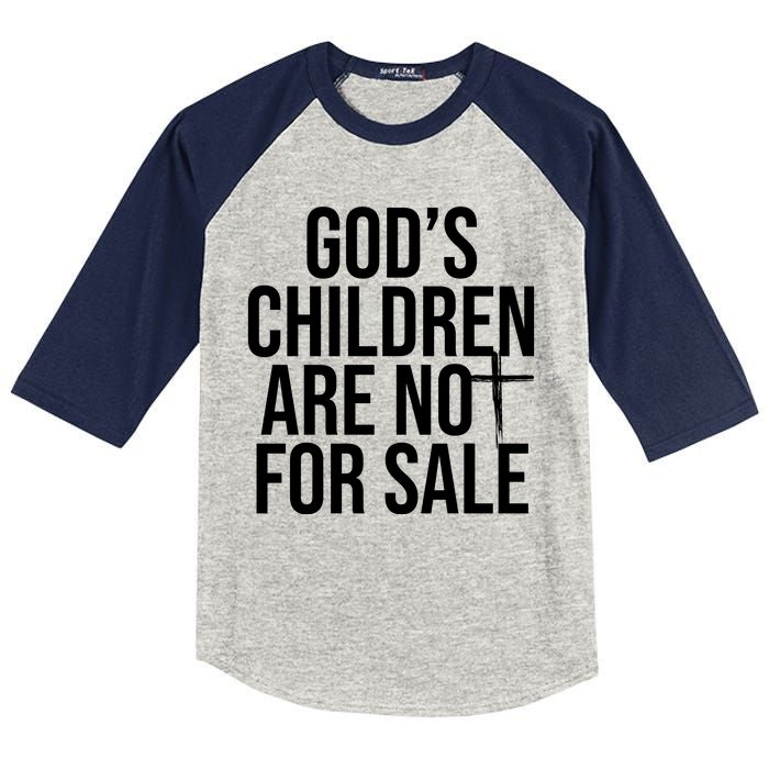 Gods Children Are Not For Sale Cross Kids Colorblock Raglan Jersey