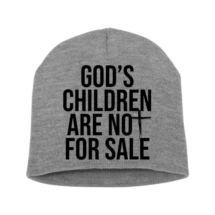 Gods Children Are Not For Sale Cross Short Acrylic Beanie