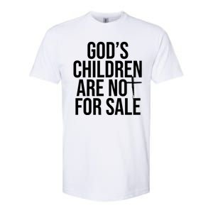 Gods Children Are Not For Sale Cross Softstyle CVC T-Shirt