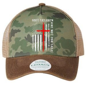 GodS Children Are Not For Sale Christian Usa Flag Legacy Tie Dye Trucker Hat