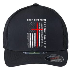 GodS Children Are Not For Sale Christian Usa Flag Flexfit Unipanel Trucker Cap