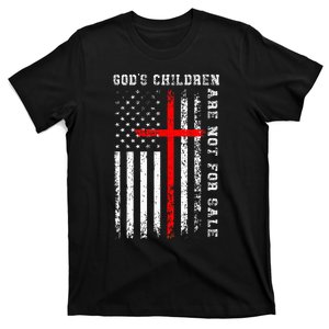 GodS Children Are Not For Sale Christian Usa Flag T-Shirt