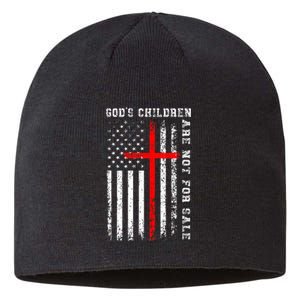 GodS Children Are Not For Sale Christian Usa Flag Sustainable Beanie