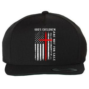 GodS Children Are Not For Sale Christian Usa Flag Wool Snapback Cap