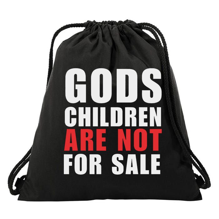 Gods Children Are Not For Sale End Human Trafficking Save Children Drawstring Bag