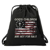 Gods Children Are Not For Sale Funny Quote Gods Children Drawstring Bag